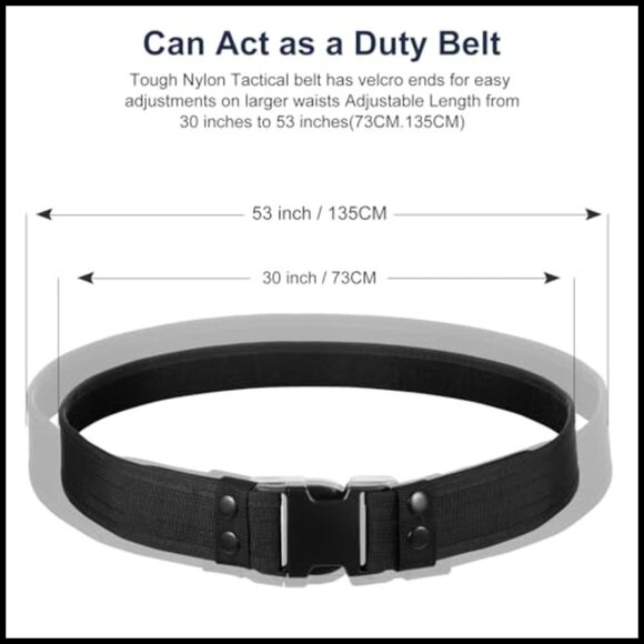 Adjustable Nylon Tactical Duty Belt with 10 Removable Holster Pouches main image 4